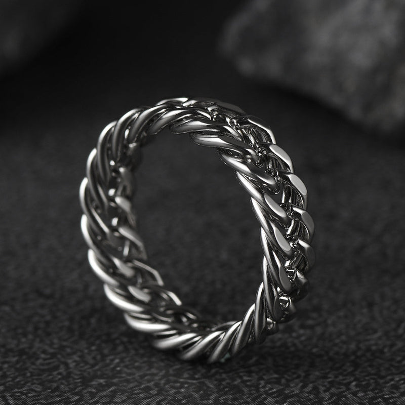 Cuban Chain Stainless Steel Ring for