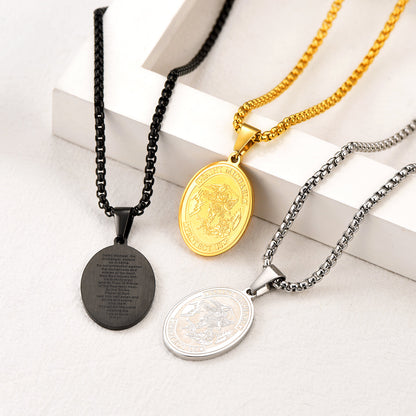 Archangel St. Michael Pendant Necklace Medal for