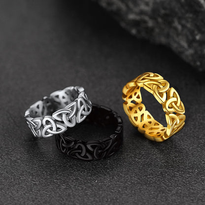 Irish Triquetra Celtic Knot Ring for
