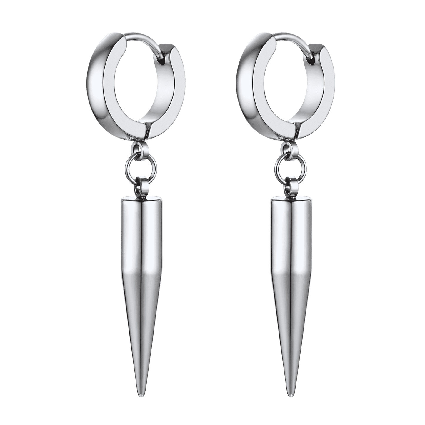 Punk Long Spike Dangle Hoop Earrings for