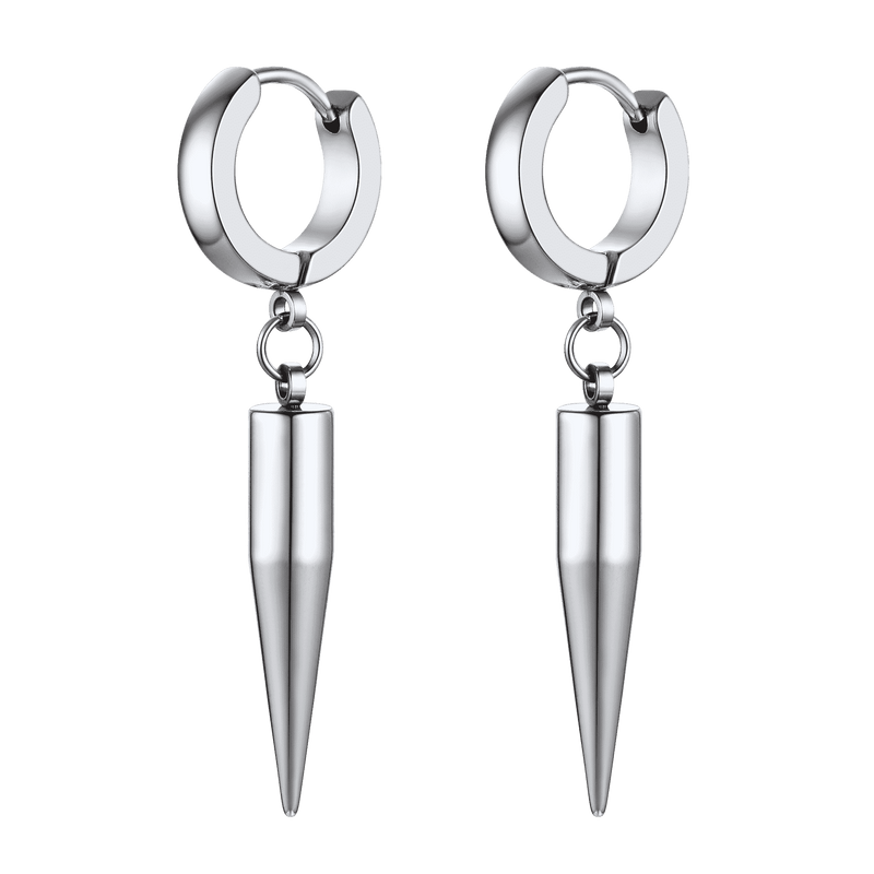 Punk Long Spike Dangle Hoop Earrings for