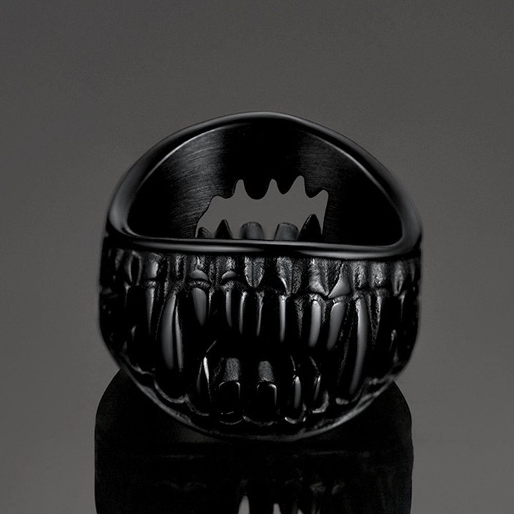Gothic Punk Vampire Fang Teeth Ring for