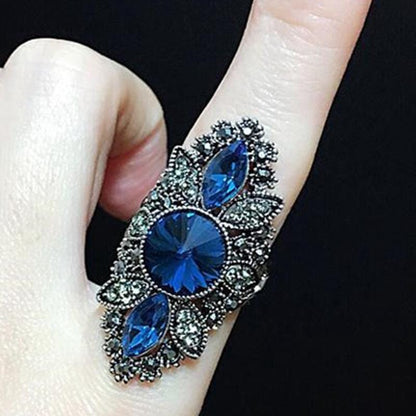 Mystic Vines Blue Zircon Ring