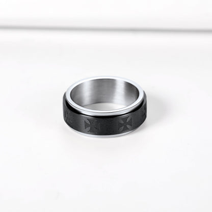 Knights Templar Cross Anxiety Ring for