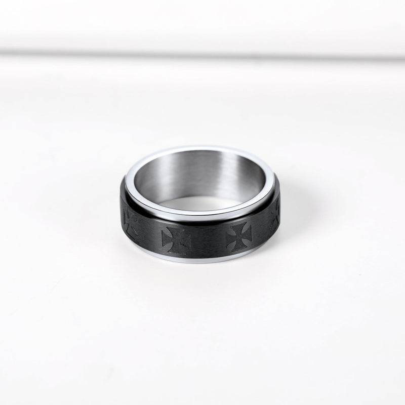 Knights Templar Cross Anxiety Ring for