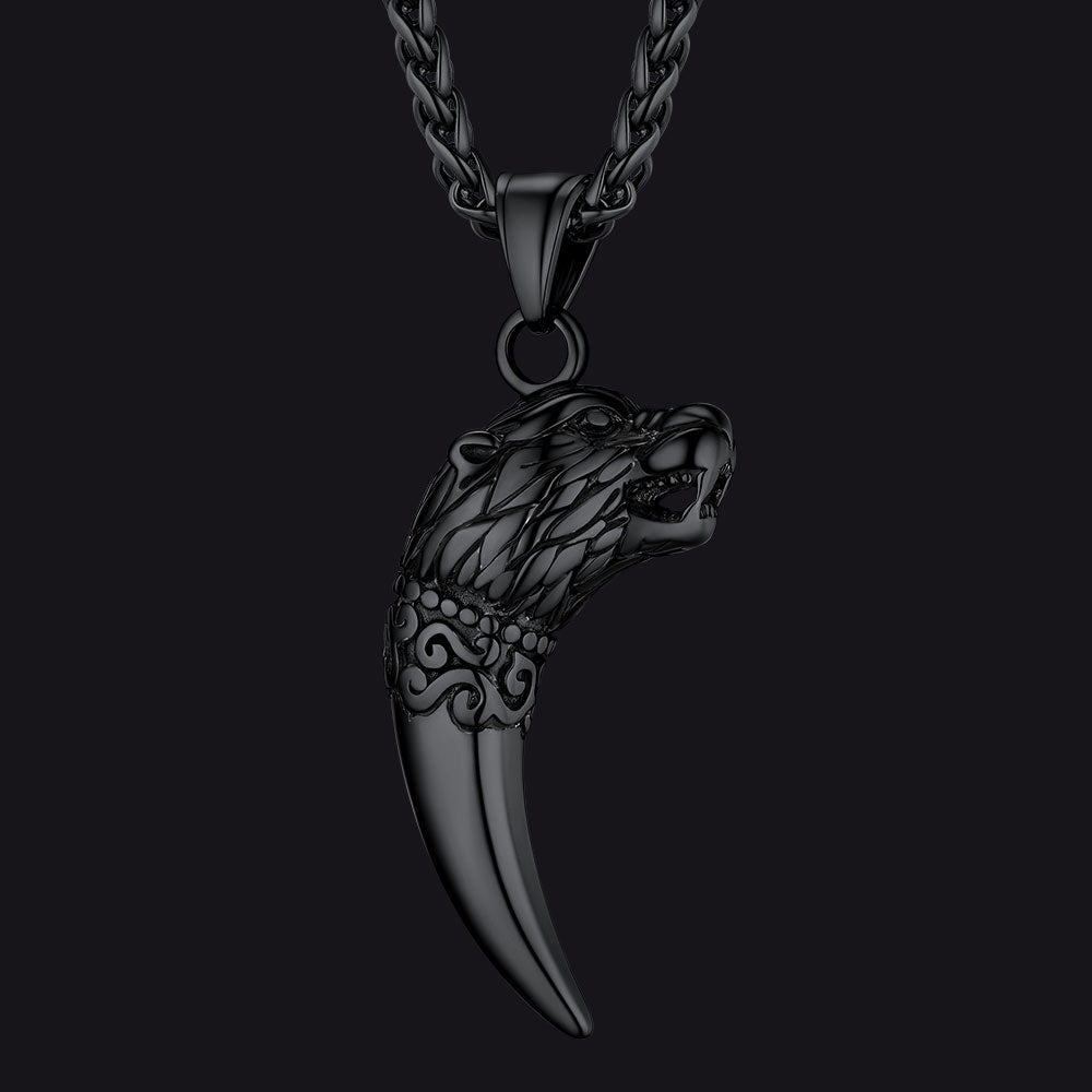 Viking Wolf Tooth Necklace for