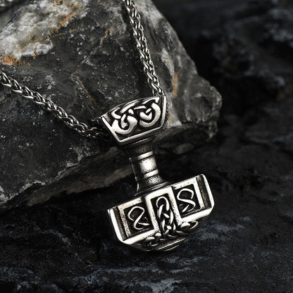 Faithheart Norse Viking Thor's Hammer Necklace Mjolnir Pendant for