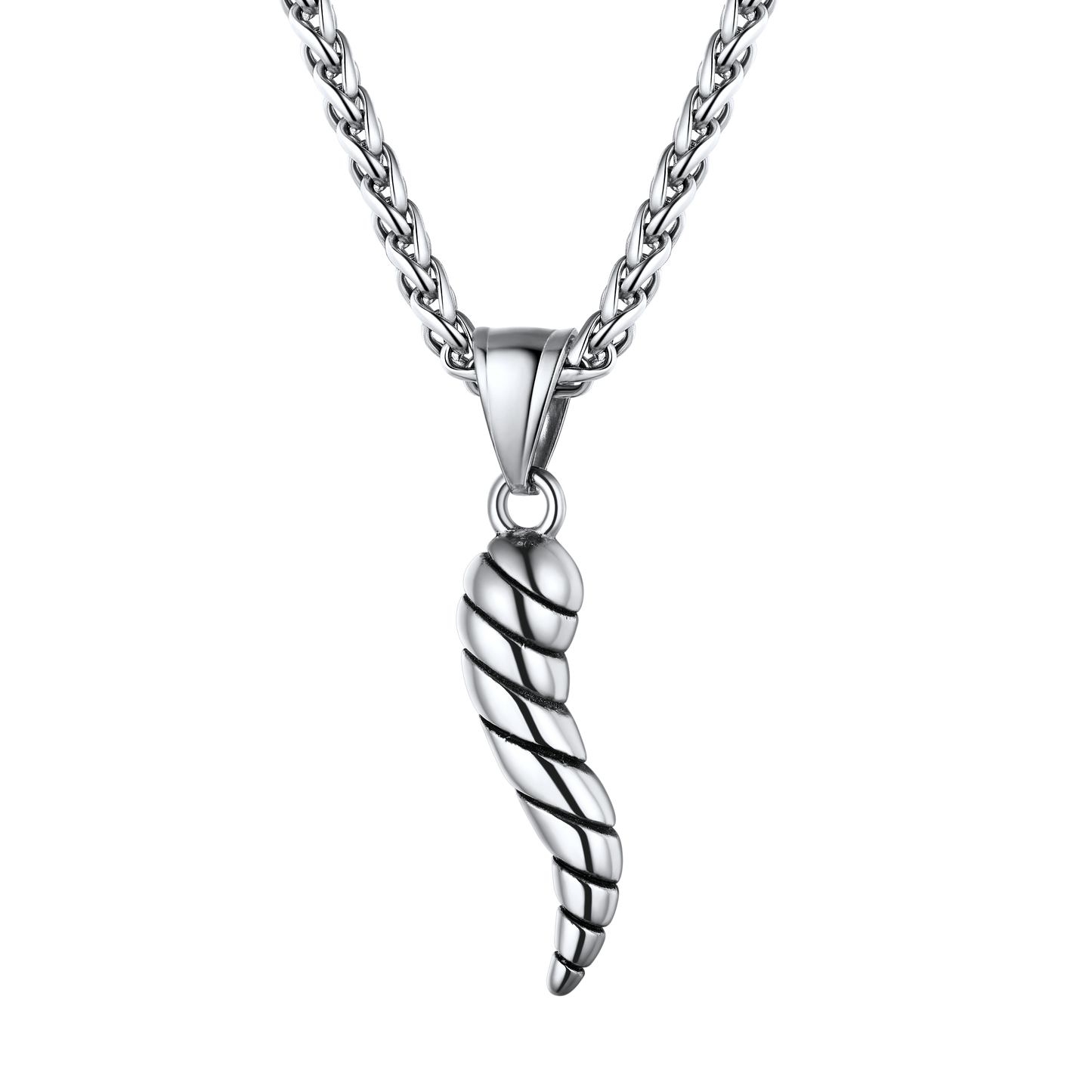 Italian Horn Pendant Necklace Cornicello Amulet Talisman