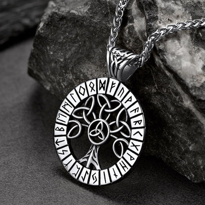 Norse Viking Rune Tree of Life Necklace Amulet for