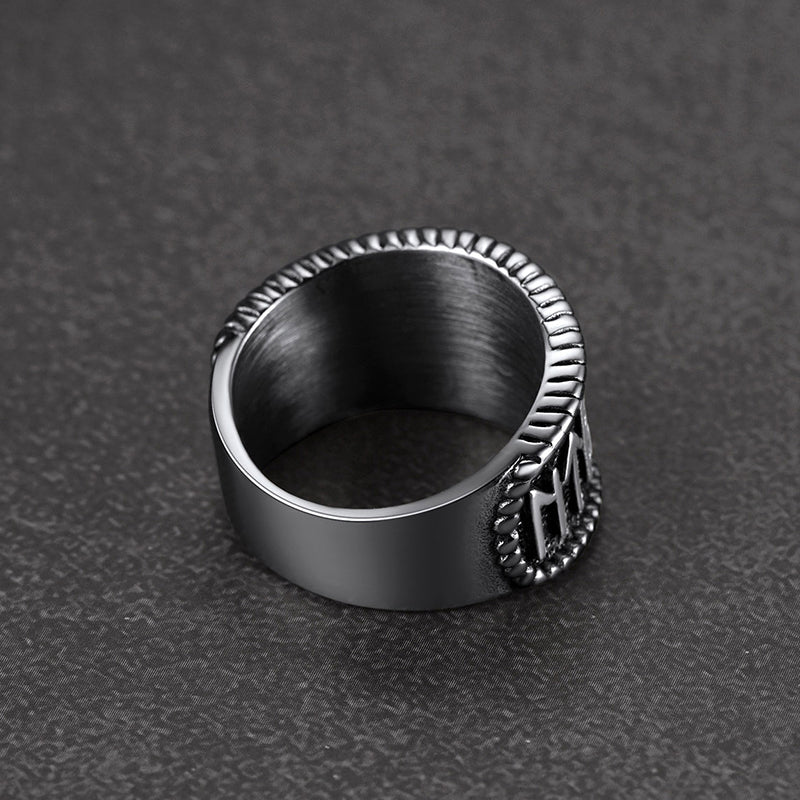 Norse Viking Valknut Ring With Rune for
