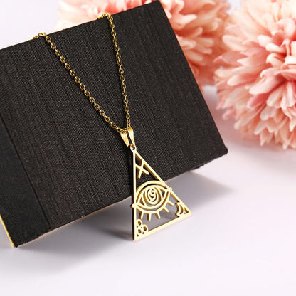 Triangle Evil Eye Necklace