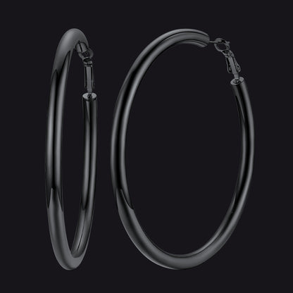 Chunky 5mm Hoop Earrings With Lobster Clasp for