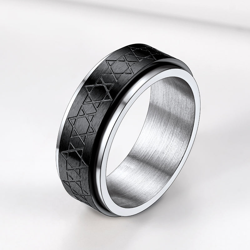 Star of David Spinner Anxiety Ring for