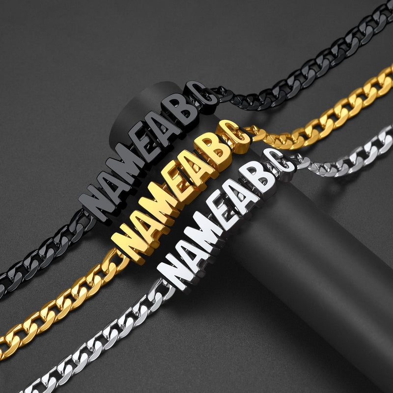 8mm Custom Name Cuban Chain Necklace for