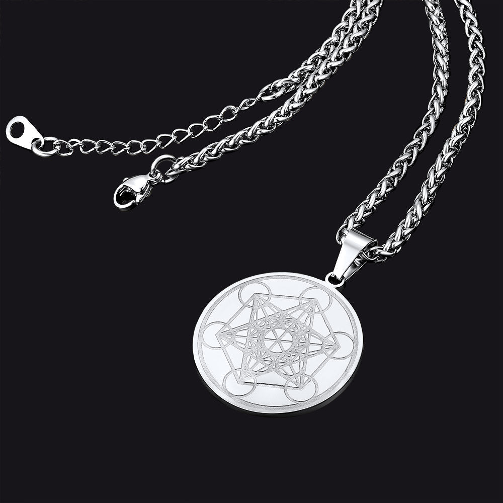 Metatron's Cube Pendant Necklace Spirtual Necklace for