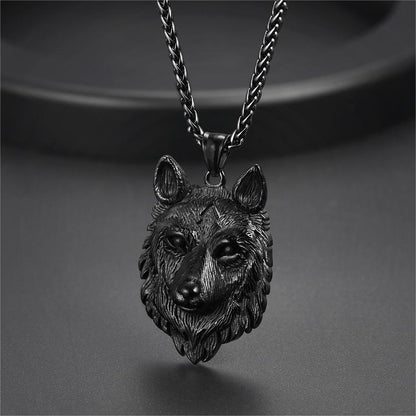 Viking Wild Wolf Pendant Necklace Norse Jewelry for