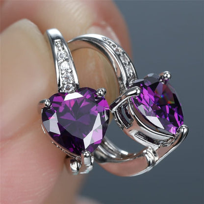 Enchanted Heart-shaped Diamond Earrings
