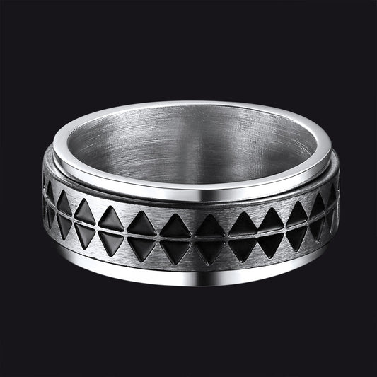Faithheart Unique Triangle Anxiety Ring Stainless Steel