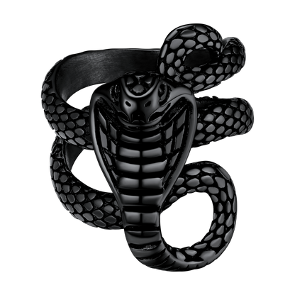 Gothic Punk Cobra Snake Ring for
