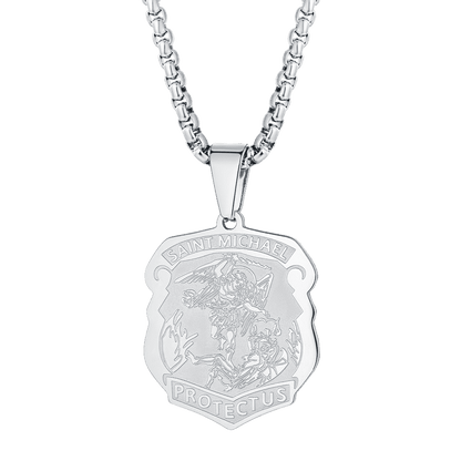 The Archangel St. Michael Necklace Medal Shield Pendant