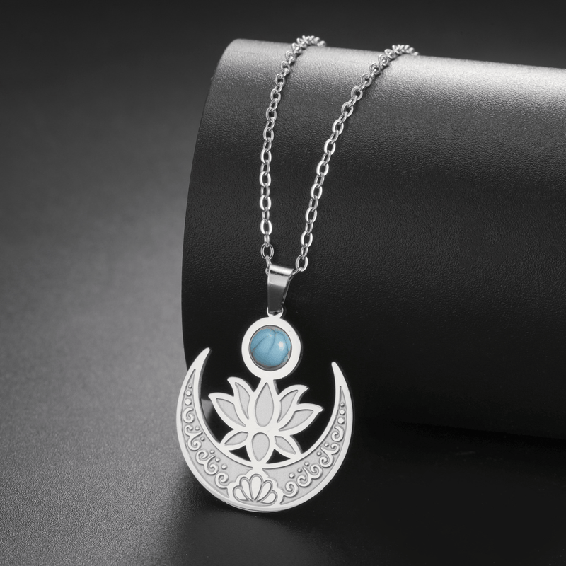 Enchanted Moon Lotus Blossom Necklace