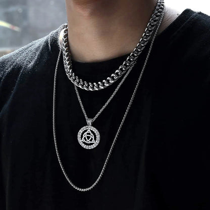 Celtic Knot Necklace With Viking Runes for