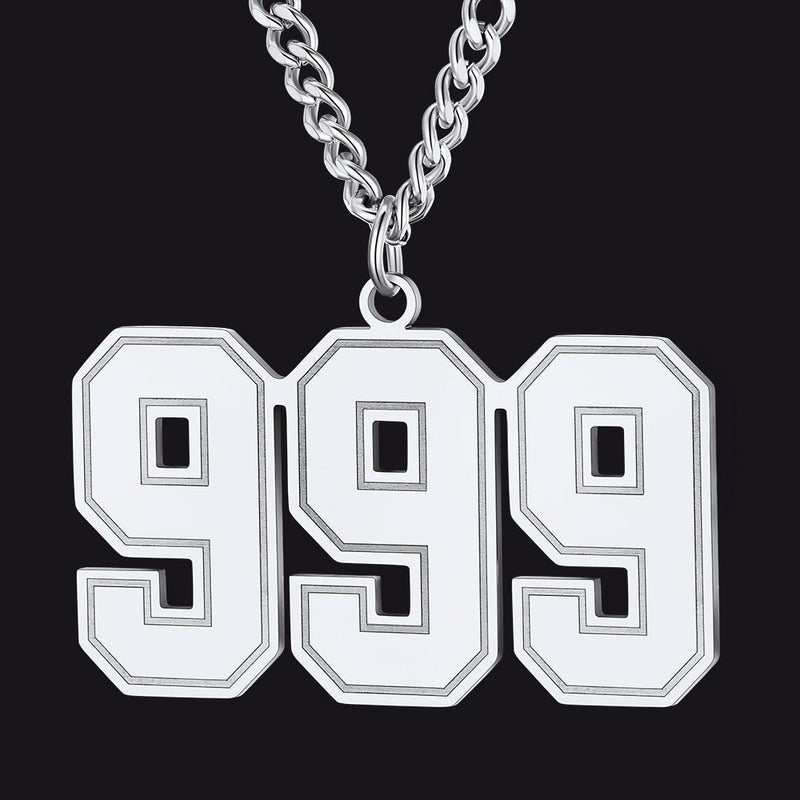 Personalized Sports Jersey Number Chain Necklace for Sport Fans