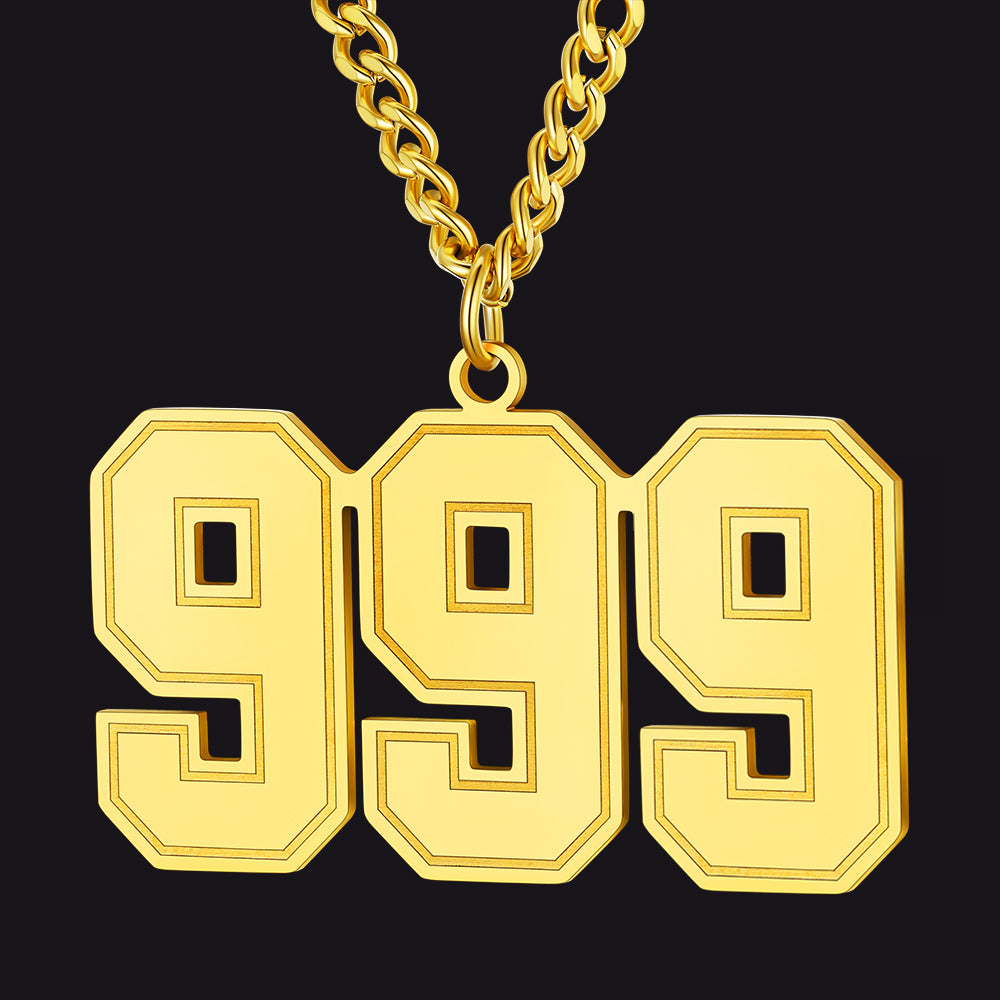 Personalized Sports Jersey Number Chain Necklace for Sport Fans