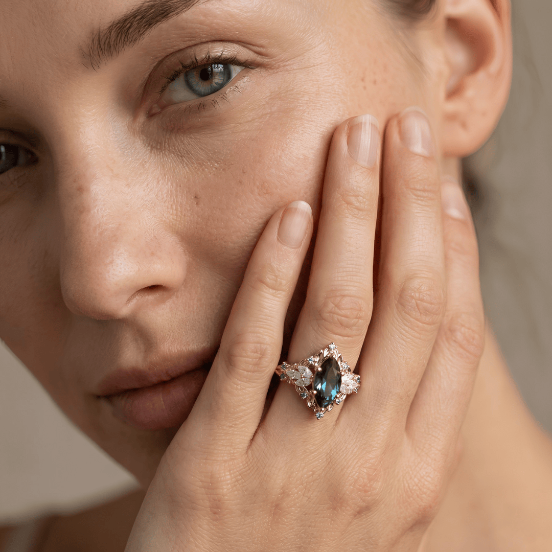 Shadowleaf Guardian Crystal Ring