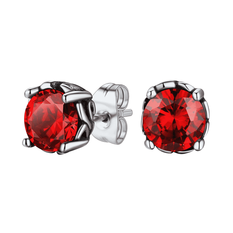 Celtic Ruby Stud Earrings for in Stainless Steel