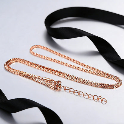1.5mm Width Minimalist Box Chain Link Necklace for