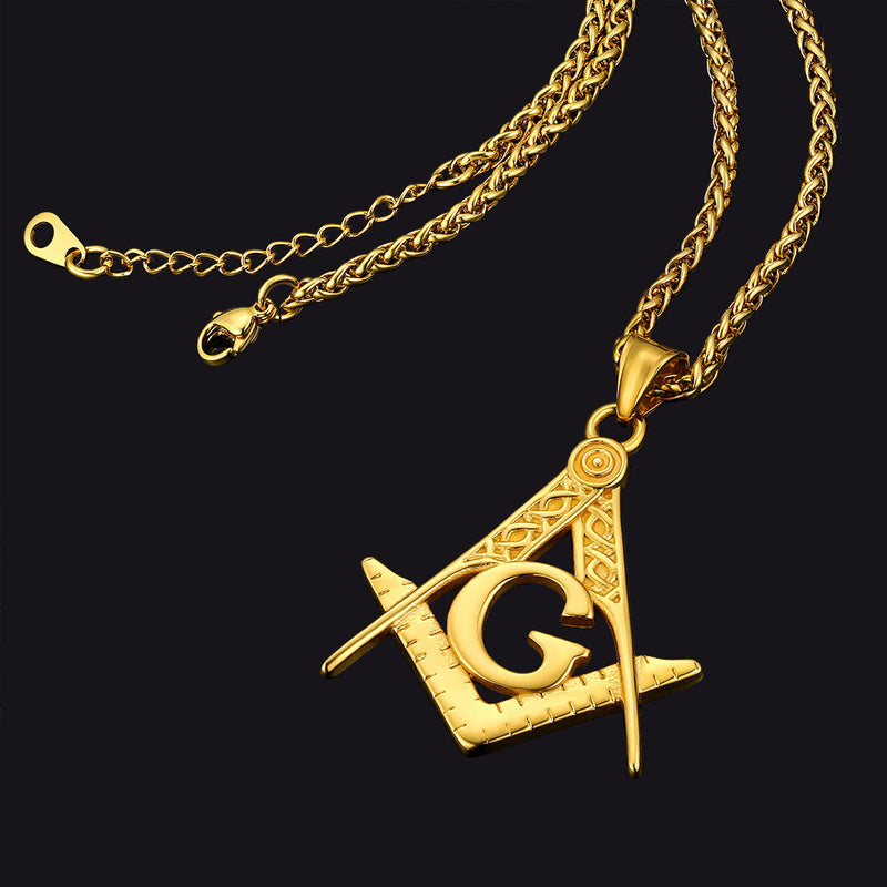 Classic Masonic Pendant Necklace for Freemason
