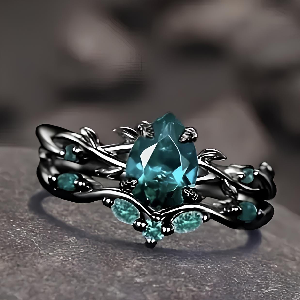 Verdant Grove Crystal Ring