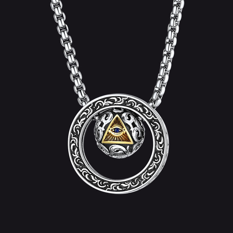All-seeing Eye Evil Eye Necklace Talisman Bead Protection Jewelry for