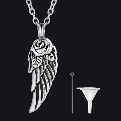 Angel Wings Urn Necklace for Ashes Cremation Jewelry