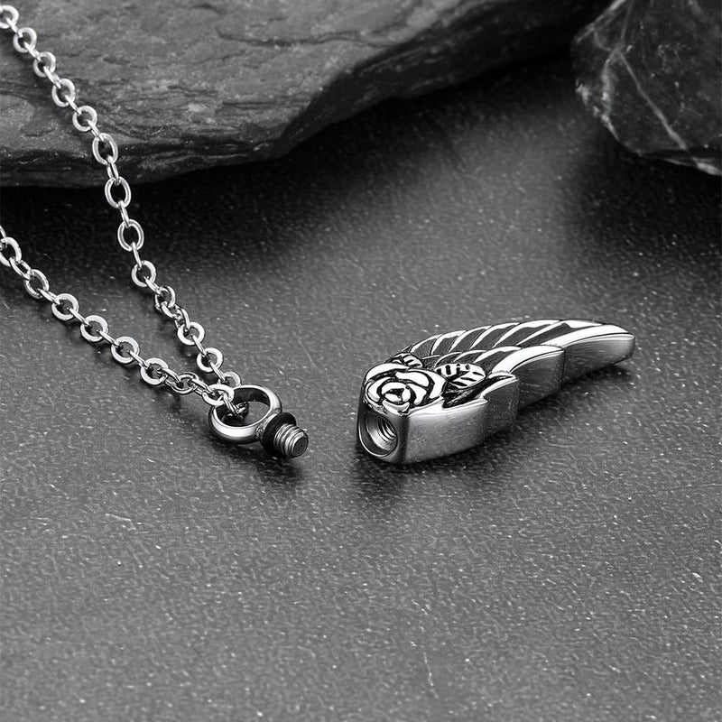 Angel Wings Urn Necklace for Ashes Cremation Jewelry