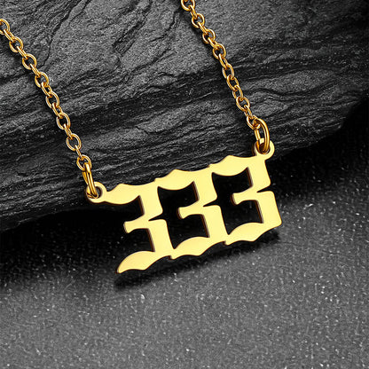 Personalized Angel Number Necklace for