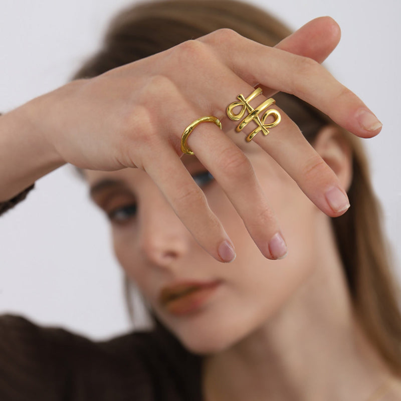 Egyptian Ankh Cross Rings Amulet Jewelry for