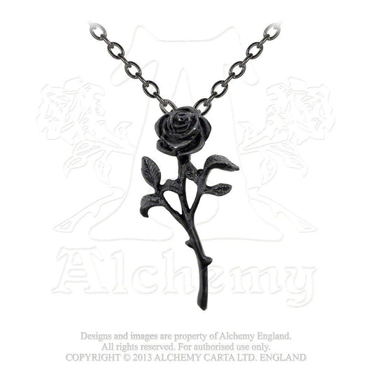 The Romance of the Black Rose Pendant by Alchemy Gothic