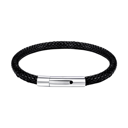 Clasp Braided Genuine Leather Bracelet Birthday Gift for
