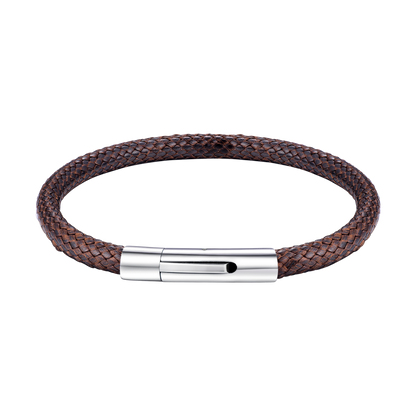 Clasp Braided Genuine Leather Bracelet Birthday Gift for