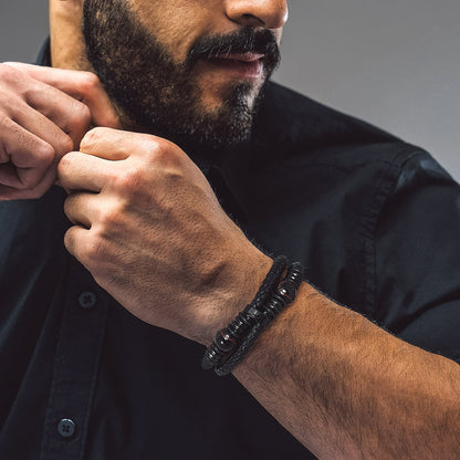 Sport Baseball Leather Cuff Bracelet Braided for
