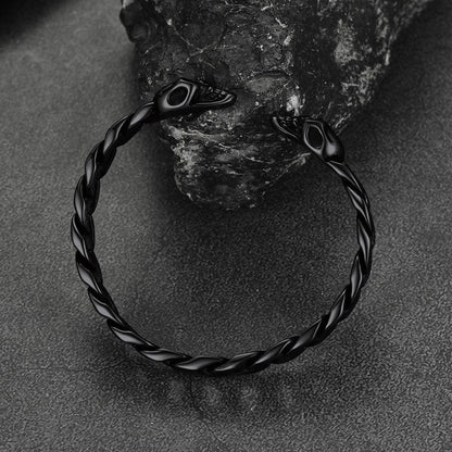 Hallween Gothic Skull Skeleton Head Cuban Chain Bracelet Cuff for
