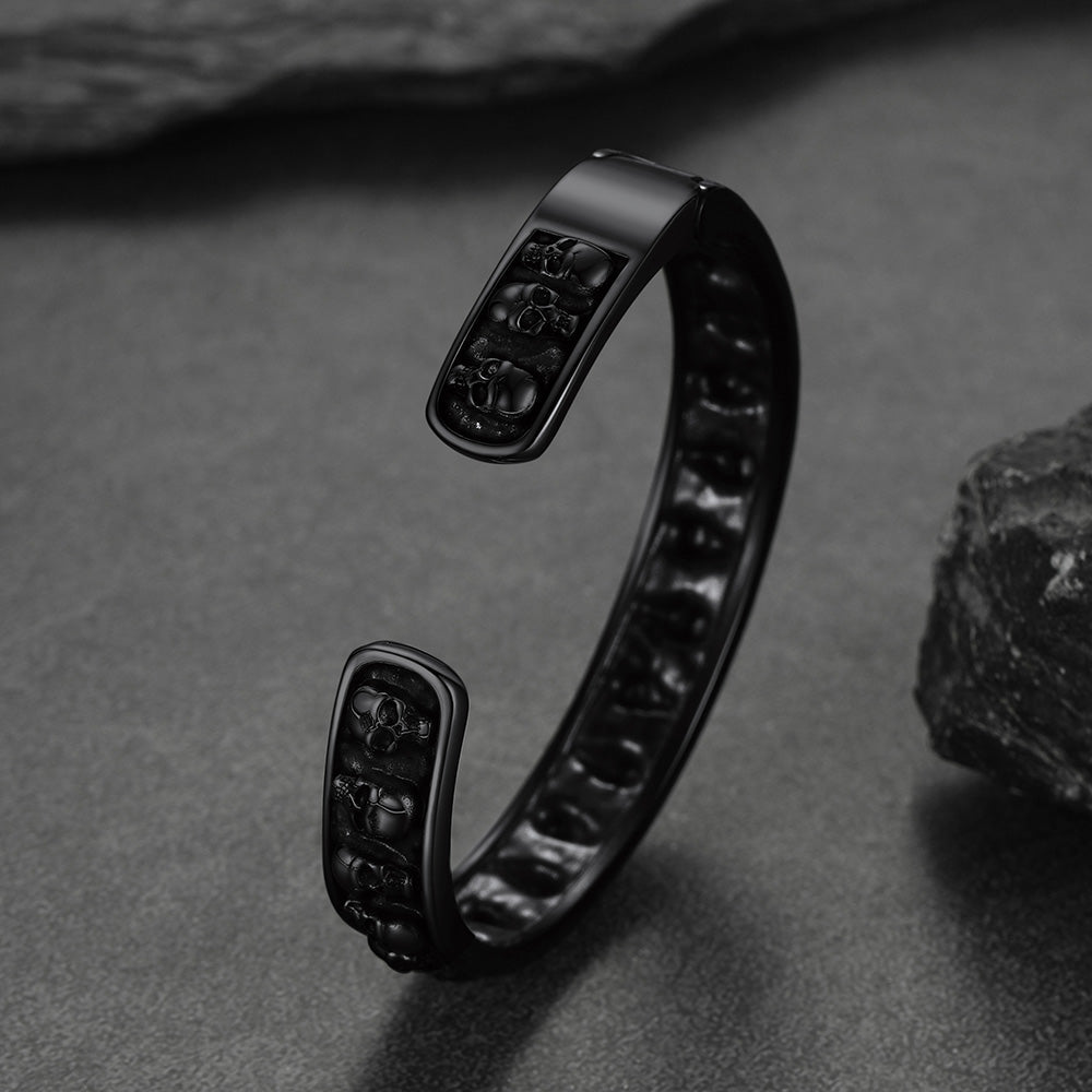 Skull Cuff Bracelet Gothic Punk Bangles for