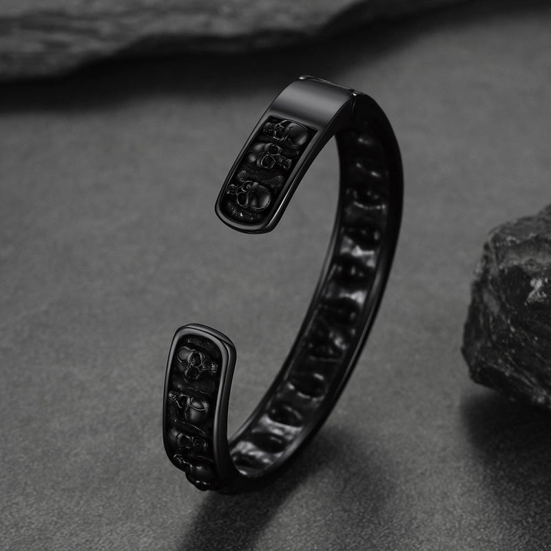 Skull Cuff Bracelet Gothic Punk Bangles for