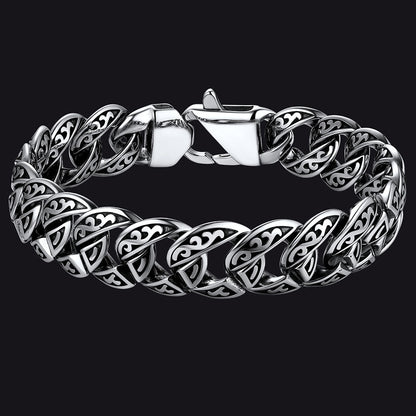 Stainless Steel Celtic Chunky Cuban Link Chain Bracelet for