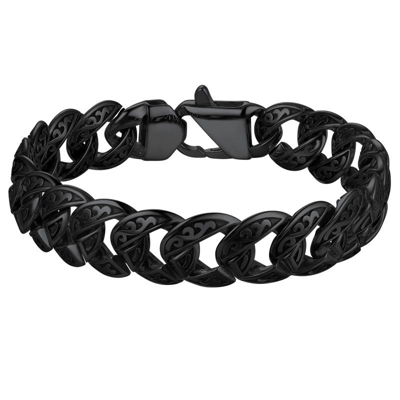 Stainless Steel Celtic Chunky Cuban Link Chain Bracelet for