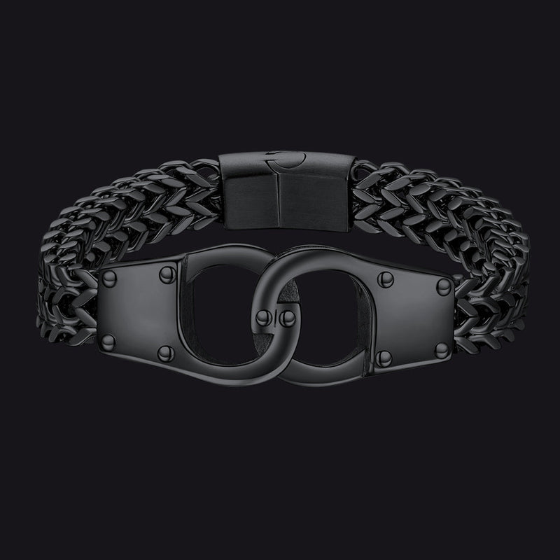 Handcuffs Chain Bracelet for With Celtic Knot in Stainless Steel