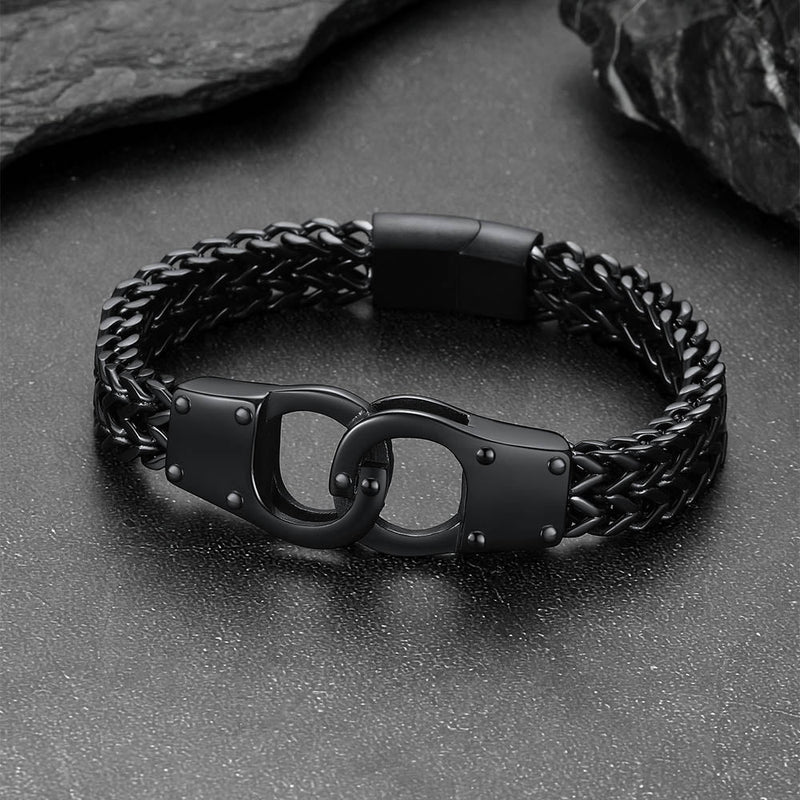 Handcuffs Chain Bracelet for With Celtic Knot in Stainless Steel