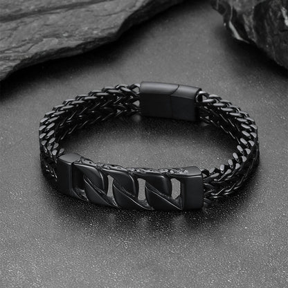 Heavy Celtic Knot Cuban Link Bracelet for in Stainless Steel